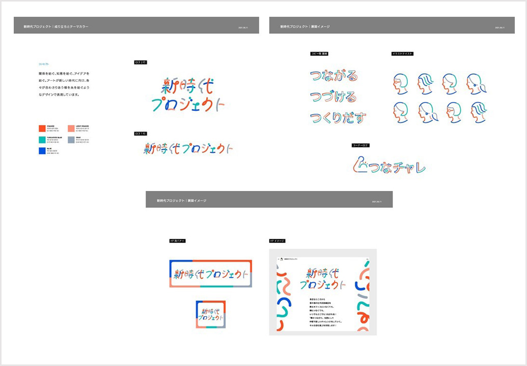 新時代プロジェクトロゴのデザイン資料